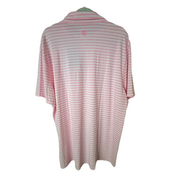 G/Fore Shirt Men SZ XXL Pink White Stripe Golf Polo Performance Comfort NWT - Picture 6 of 6